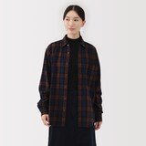 紳士　両面起毛フランネル長袖シャツ