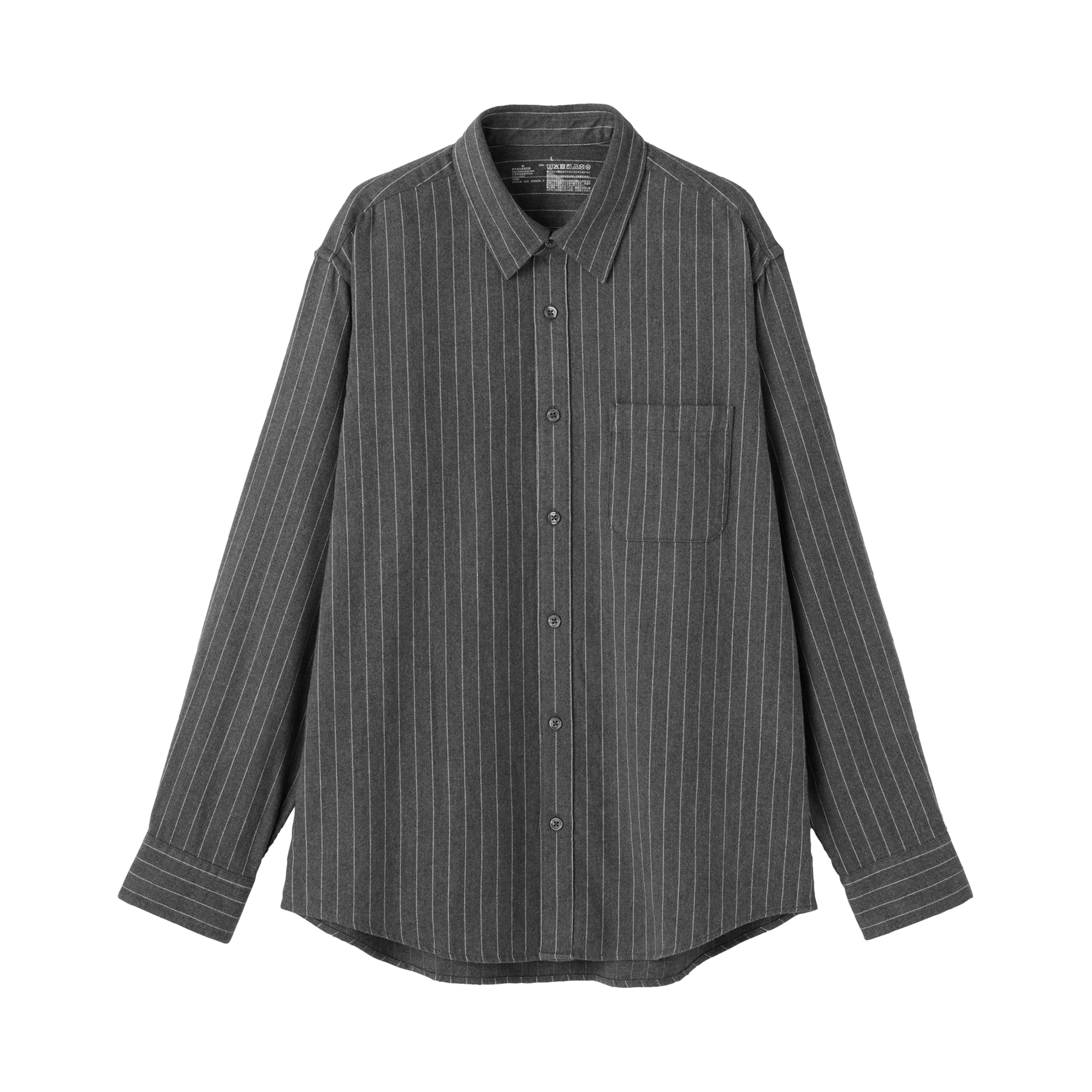 紳士　両面起毛フランネル長袖シャツ