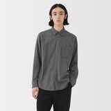 紳士　両面起毛フランネル長袖シャツ