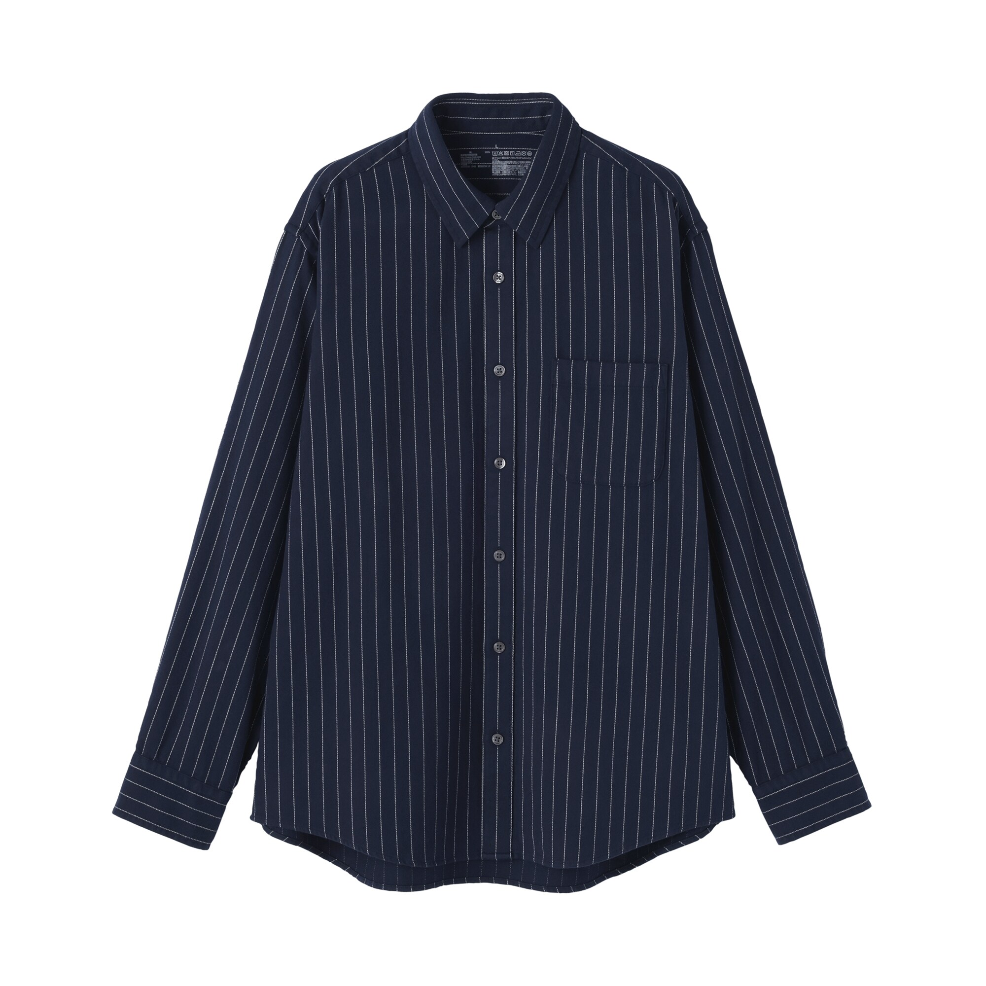 紳士　両面起毛フランネル長袖シャツ