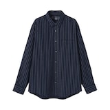 紳士　両面起毛フランネル長袖シャツ