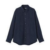 紳士　両面起毛フランネル長袖シャツ