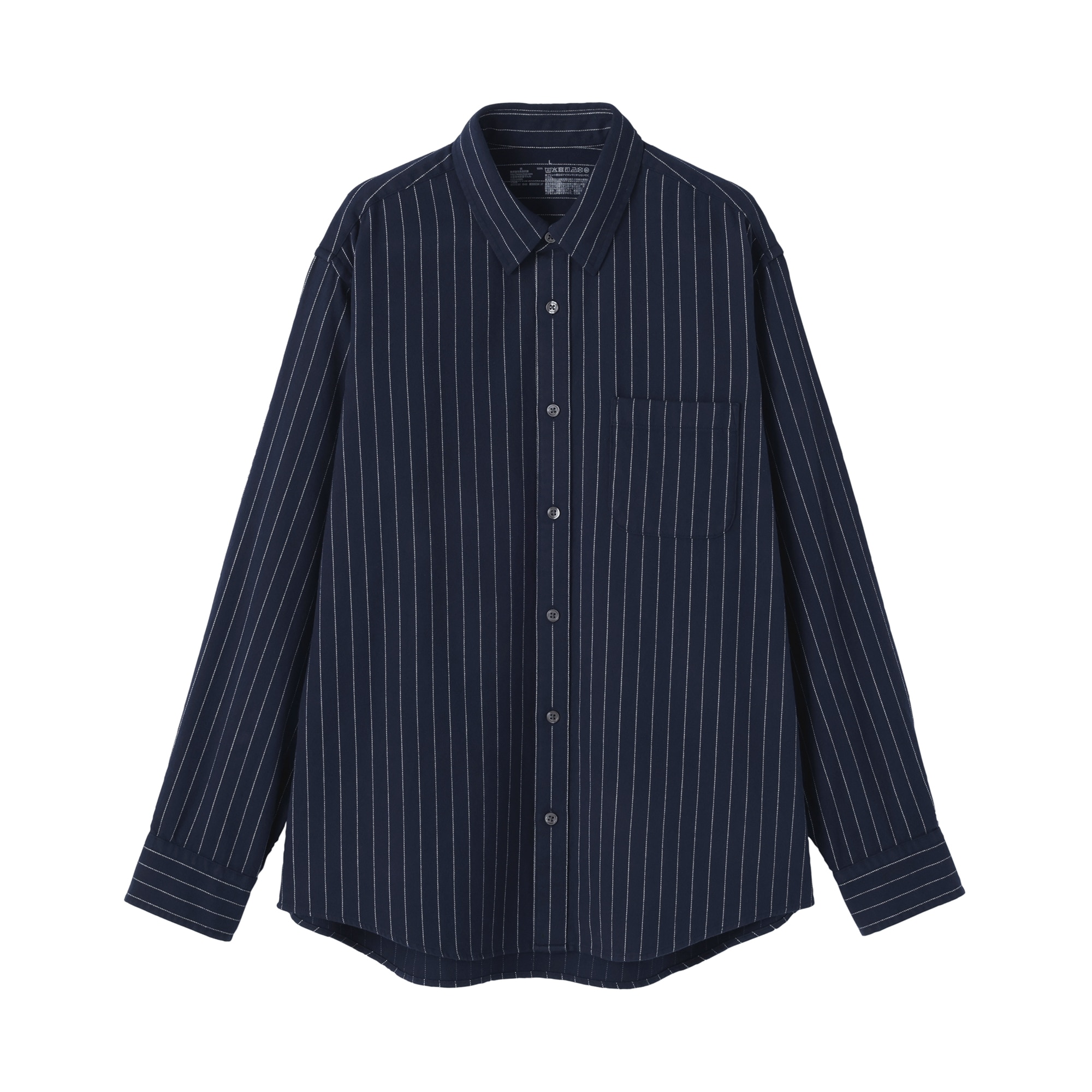 紳士　両面起毛フランネル長袖シャツ