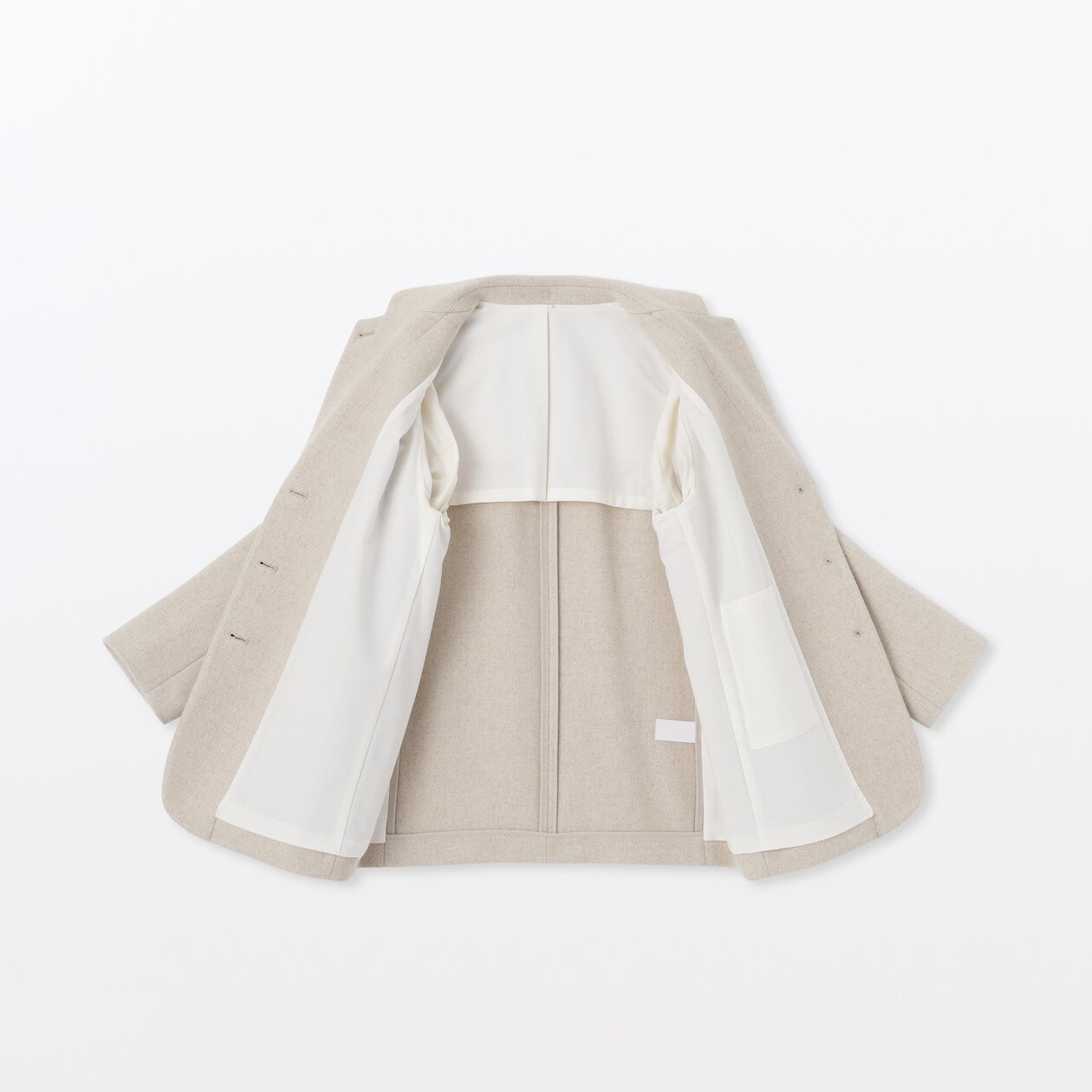 婦人　再生ウール混　ツイードジャケット（サンドベージュ）