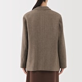 婦人　再生ウール混　ツイードジャケット（サンドベージュ）