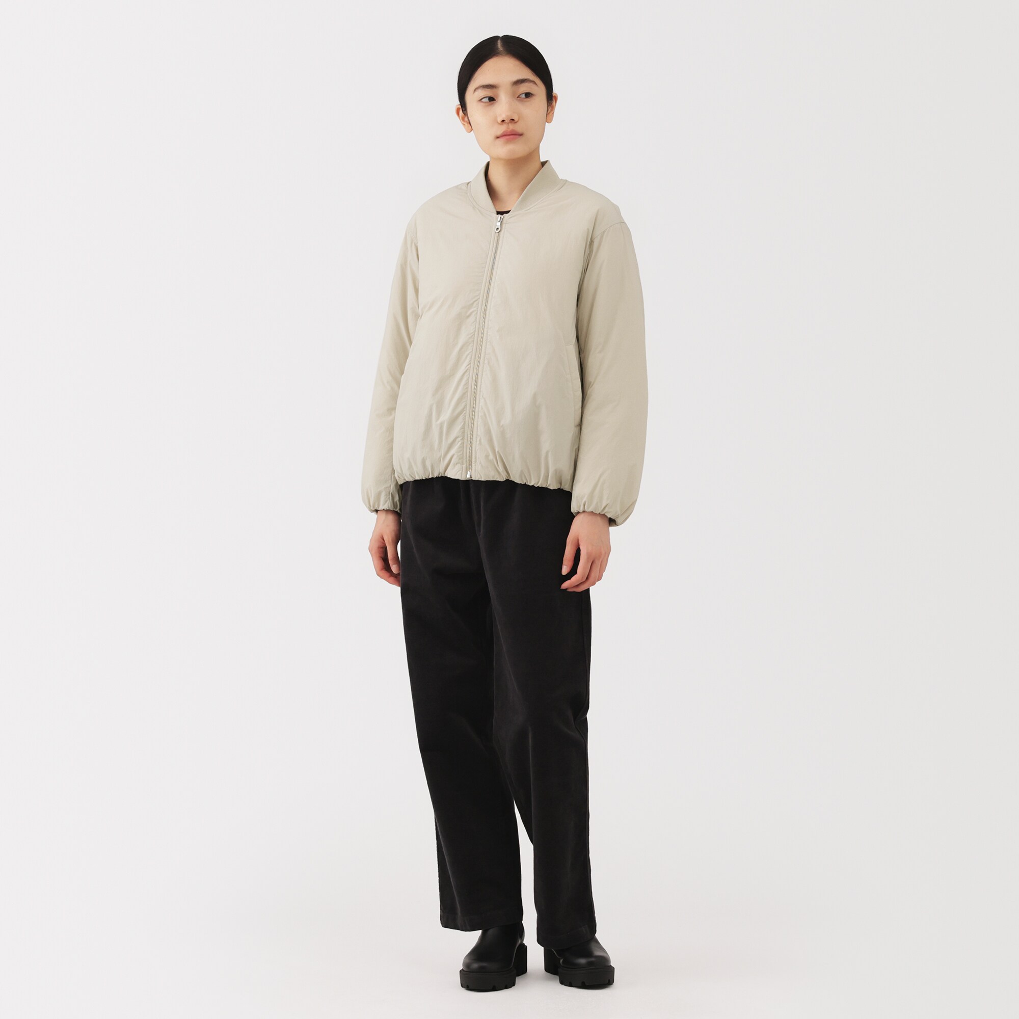 婦人　ふんわり中わた　ブルゾン