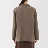 婦人　再生ウール混ツイードジャケット（ブラウン柄）