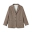 婦人　再生ウール混ツイードジャケット（ブラウン柄）
