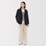 婦人　再生ウール混ツイードジャケット（ダークネイビー柄）