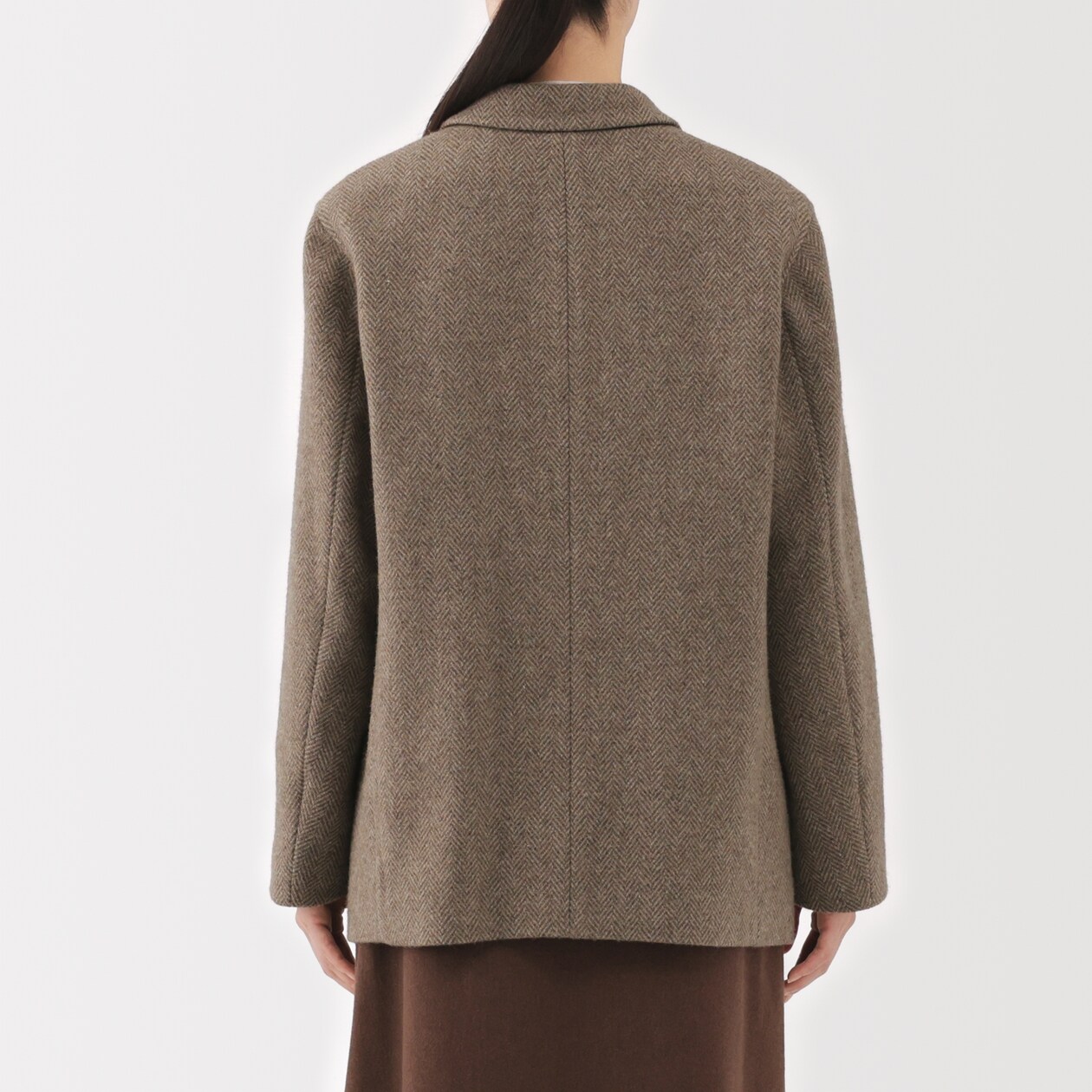 婦人　再生ウール混ツイードジャケット（ダークネイビー柄）