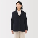 婦人　再生ウール混ツイードジャケット（ダークネイビー柄）