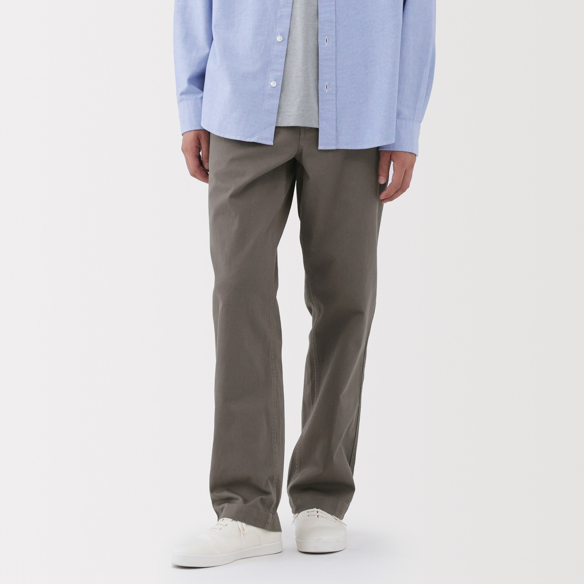 紳士　洗いざらしチノワイドパンツ