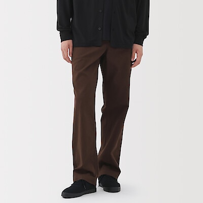 紳士　洗いざらしチノワイドパンツ