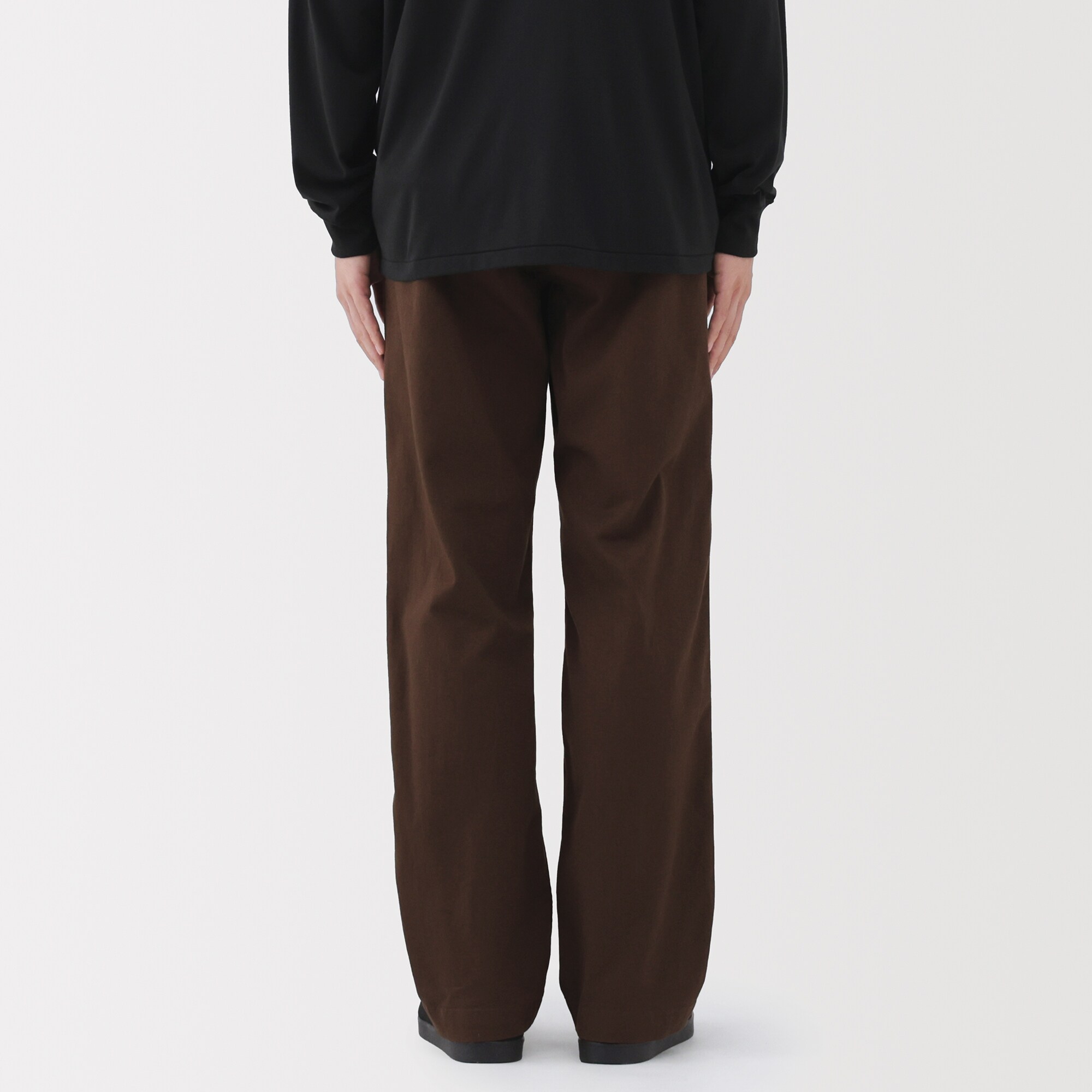 紳士　洗いざらしチノワイドパンツ