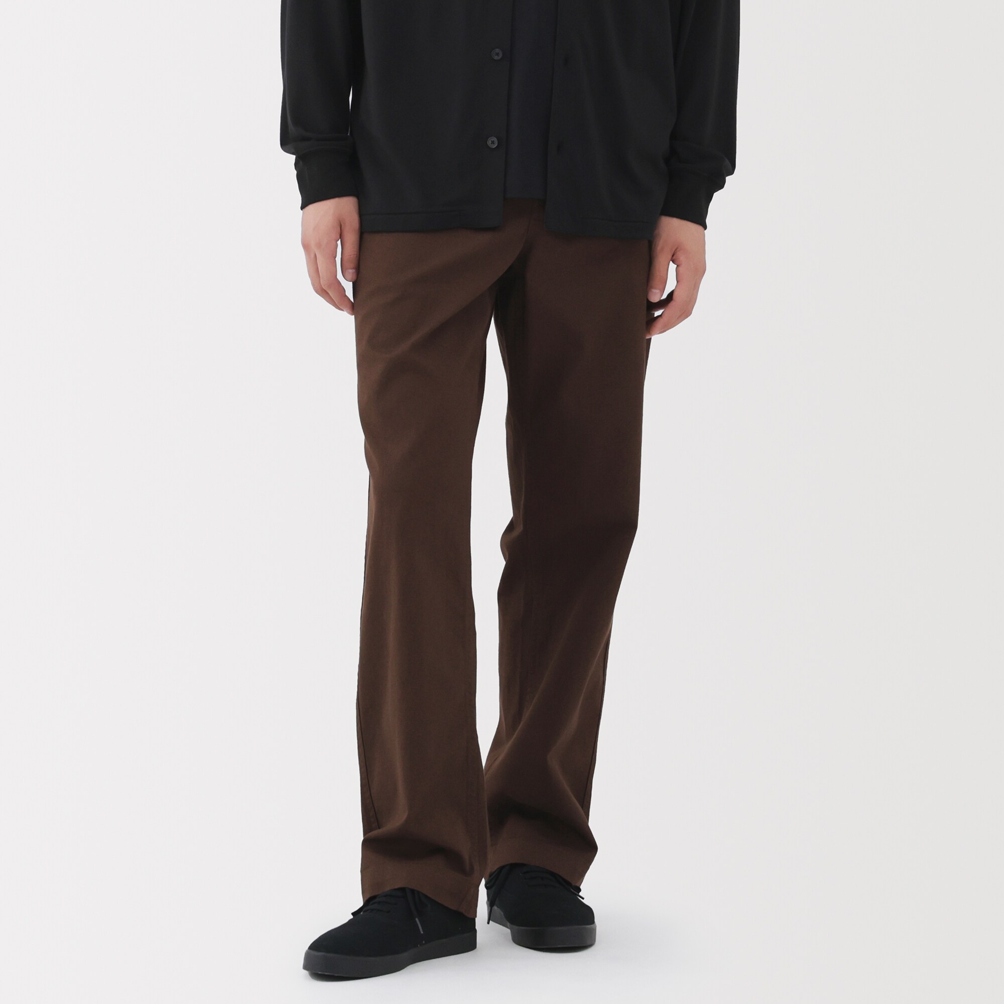 紳士　洗いざらしチノワイドパンツ