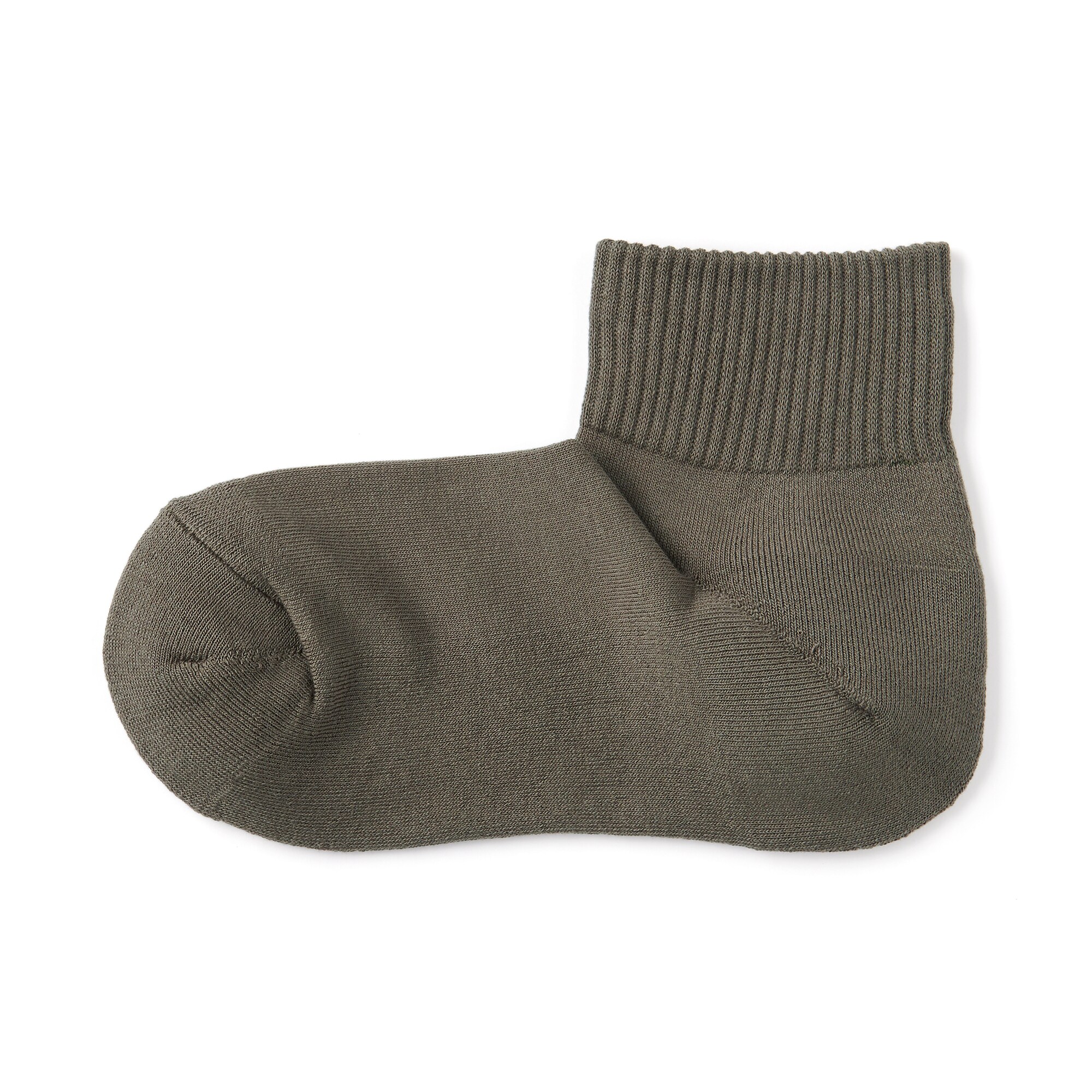 婦人　足なり直角　履き口やわらか　パイル編み　ショート丈靴下