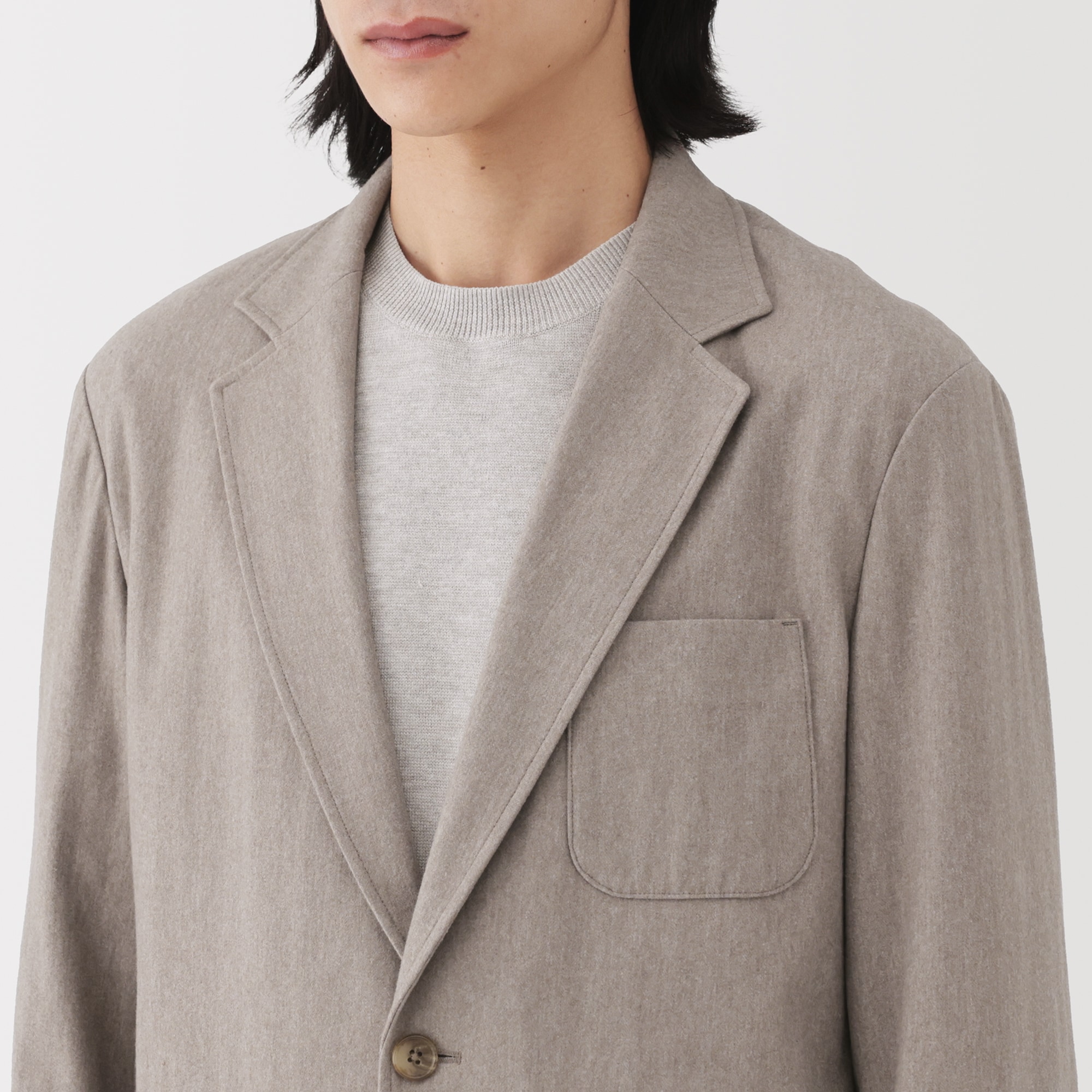 チュース★裏起毛★中厚手ストレッチ★ジップジャケット【メンズ サイズXS】 CS】Bonding high-neck zip jacket (gray) | OUR BRAND,Chikashitsu +