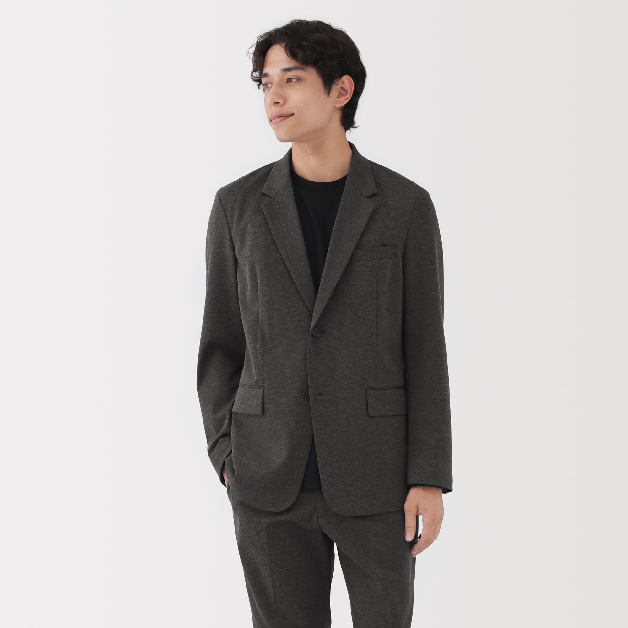 ss　無印ジャケット 紳士 ストレッチ ジャージージャケット | 無印良品