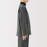 紳士　縦横ストレッチ起毛ヘリンボーン　カーディガン