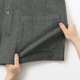 紳士　縦横ストレッチ起毛ヘリンボーン　カーディガン