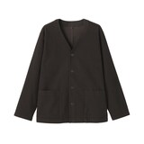 紳士　縦横ストレッチ起毛ヘリンボーン　カーディガン