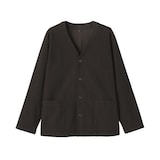 紳士　縦横ストレッチ起毛ヘリンボーン　カーディガン