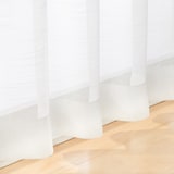 ポリエステル分繊糸ボイル（防炎）プリーツカーテン／オフ白