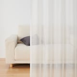 ポリエステル分繊糸ボイル（防炎）プリーツカーテン／オフ白