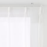 ポリエステル分繊糸ボイル（防炎）プリーツカーテン／オフ白