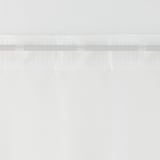 ポリエステル分繊糸ボイル（防炎）ノンプリーツカーテン／オフ白