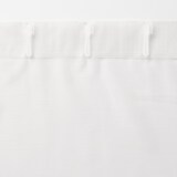 ポリエステル分繊糸ボイル（防炎）ノンプリーツカーテン／オフ白