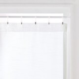 ポリエステル分繊糸ボイル（防炎）ノンプリーツカーテン／オフ白