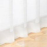 ポリエステル分繊糸ボイル（防炎）プリーツカーテン２倍ヒダ／オフ白