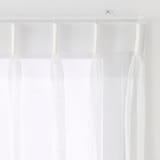 ポリエステル分繊糸ボイル（防炎）プリーツカーテン２倍ヒダ／オフ白