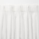 ポリエステル分繊糸ボイル（防炎）プリーツカーテン２倍ヒダ／オフ白