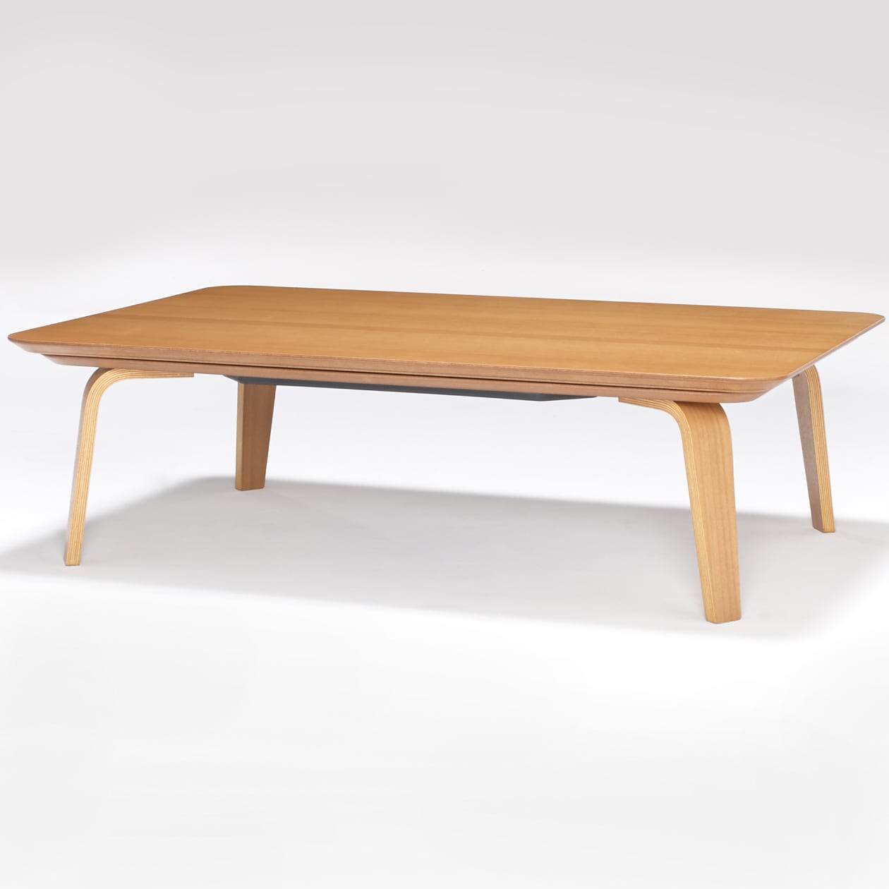 長方形こたつ・本体・タモ材曲木脚・フラットヒーター