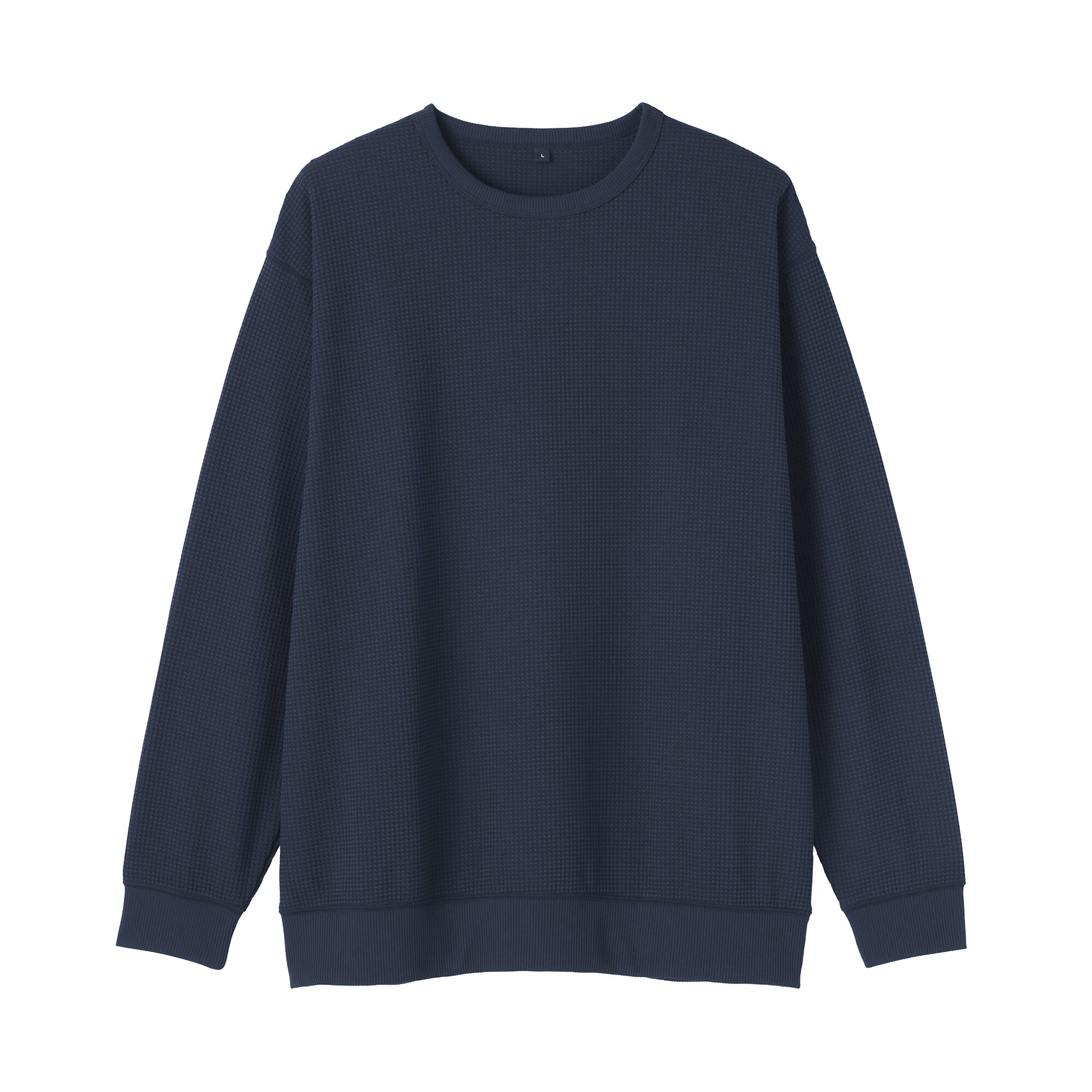 紳士　ＵＶカット乾きやすいワッフルクルーネック長袖Ｔシャツ