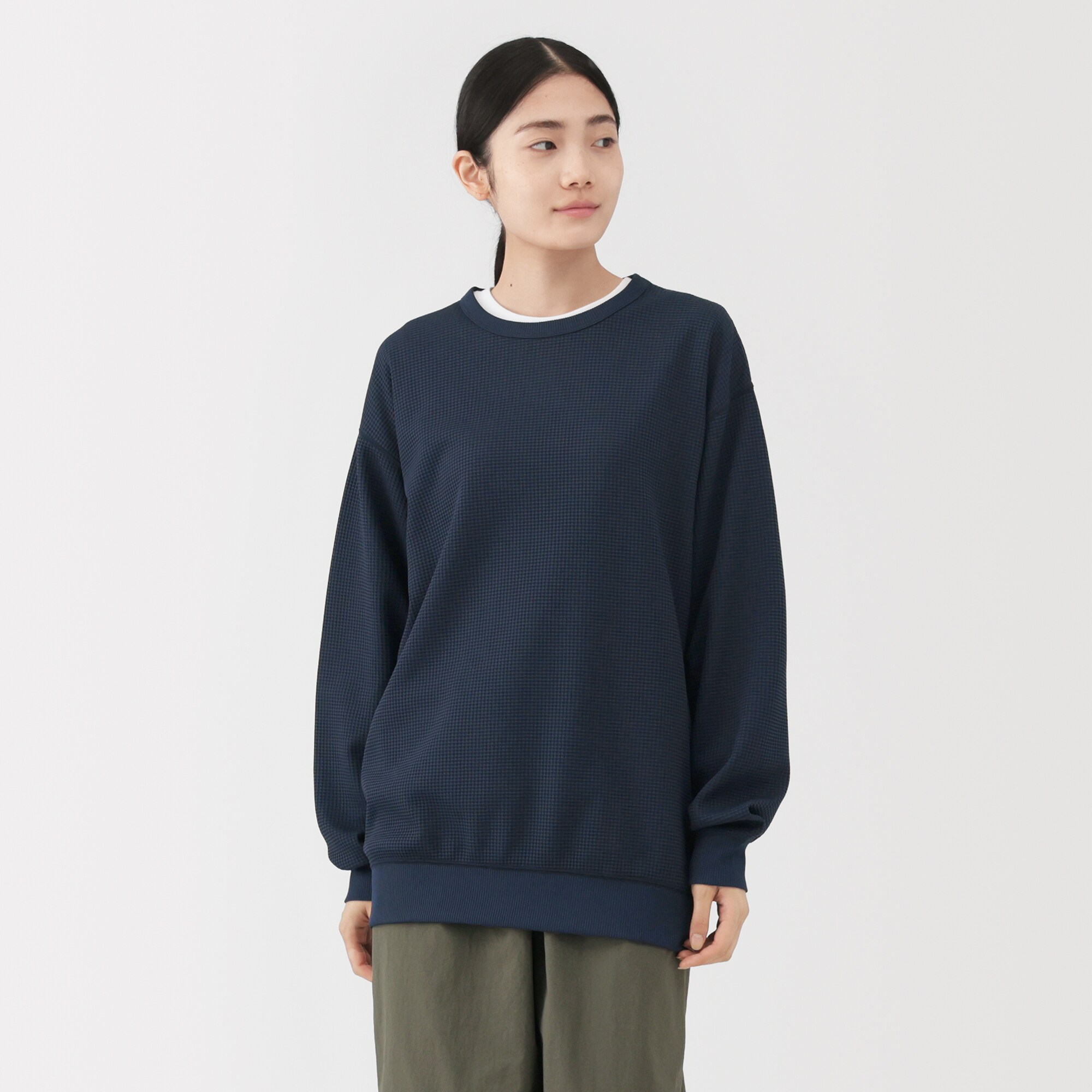 タグ付未使用✨マディソンブルー 　7分袖ワッフル地Tシャツ　ネイビー JEMORGAN ワッフル JF070-52S ジェーイーモーガン 通販 長袖Tシャツ