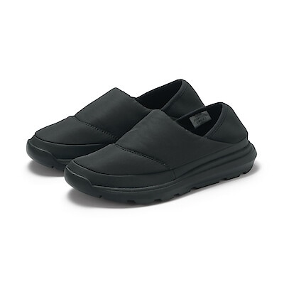 かかとが踏める　撥水中わた入りスリッポン