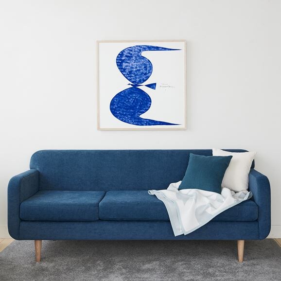 ［ＩＤＥＥ］アートポスター　山口一郎　ｂｌｕｅ　ｂｉｒｄ　７０角