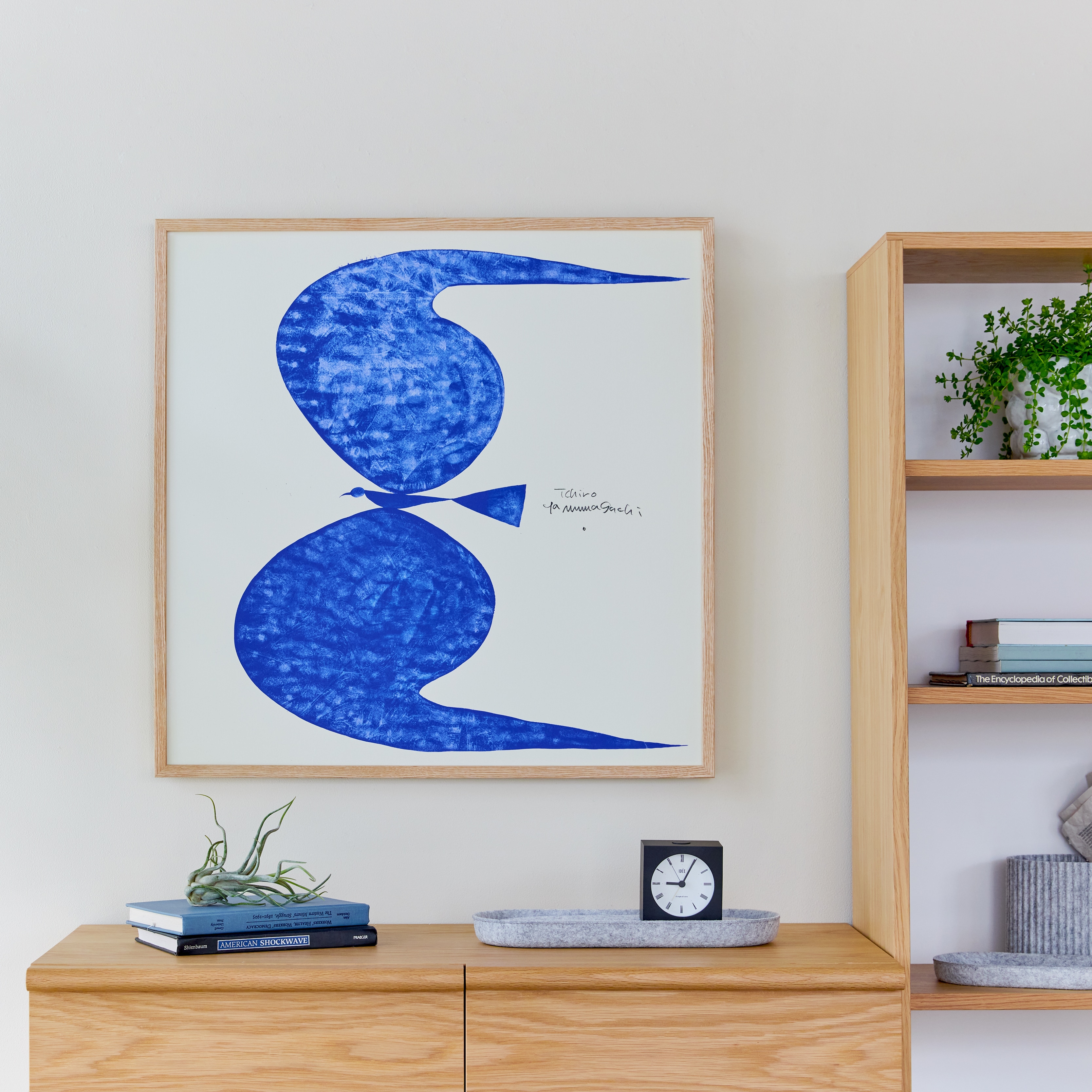IDEE］アートポスター 山口一郎 blue bird 70角