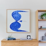 ［ＩＤＥＥ］アートポスター　山口一郎　ｂｌｕｅ　ｂｉｒｄ　７０角