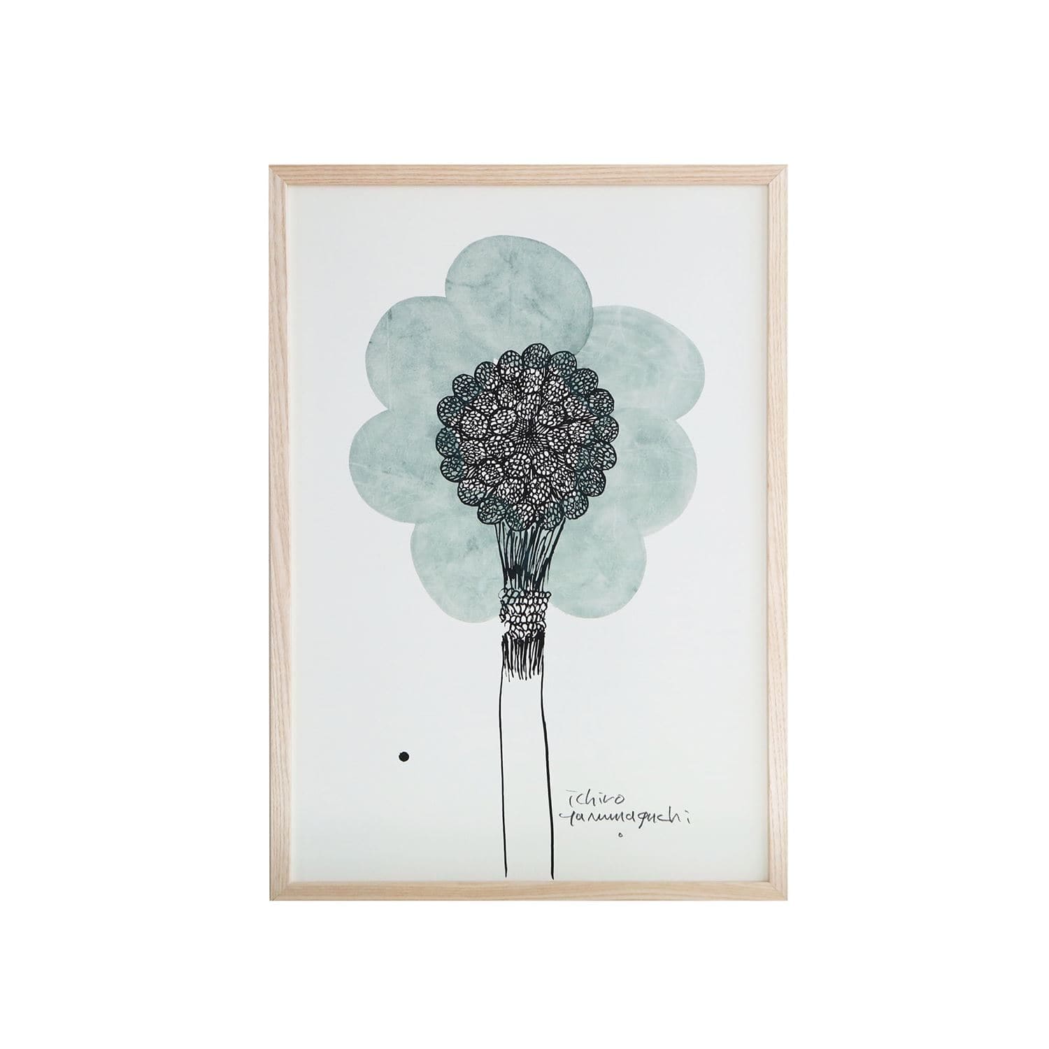 ［ＩＤＥＥ］アートポスター　山口一郎　ＨＡＮＡ　－　ｇｒｅｅｎ　Ｍサイズ