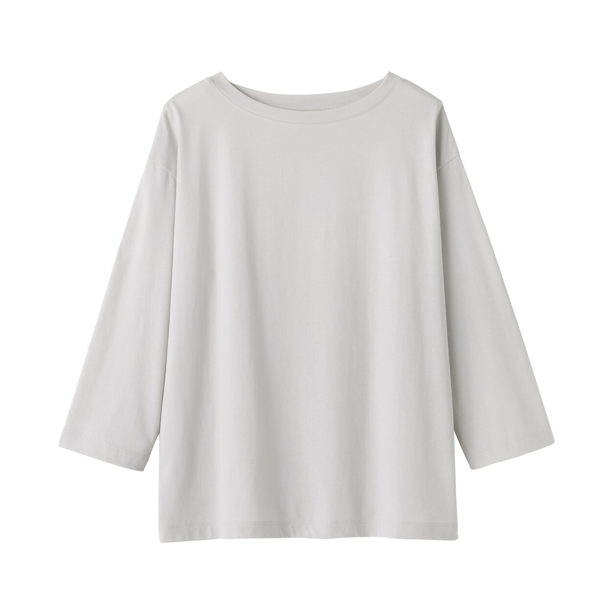 婦人　天竺編みボートネック七分袖Ｔシャツ