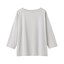 婦人　天竺編みボートネック七分袖Ｔシャツ
