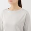 婦人　天竺編みボートネック七分袖Ｔシャツ