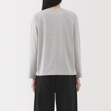 婦人　天竺編みクルーネック長袖Ｔシャツ