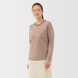 婦人　天竺編みクルーネック長袖Ｔシャツ