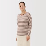 婦人　天竺編みクルーネック長袖Ｔシャツ