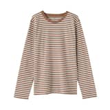 婦人　天竺編みクルーネック長袖Ｔシャツ